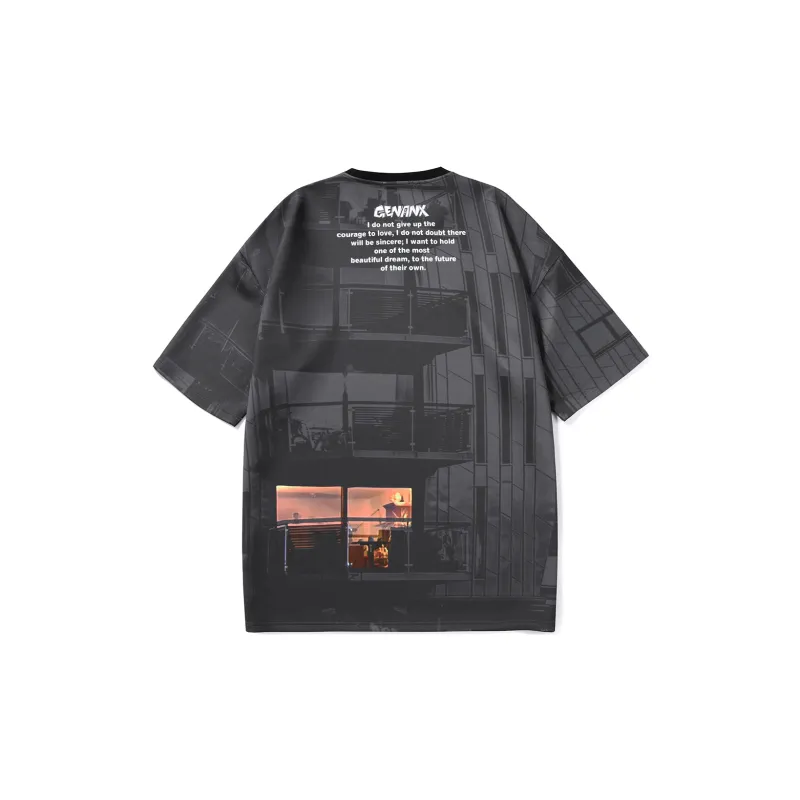 GENANX T Shirt Unisex Black Gray-1