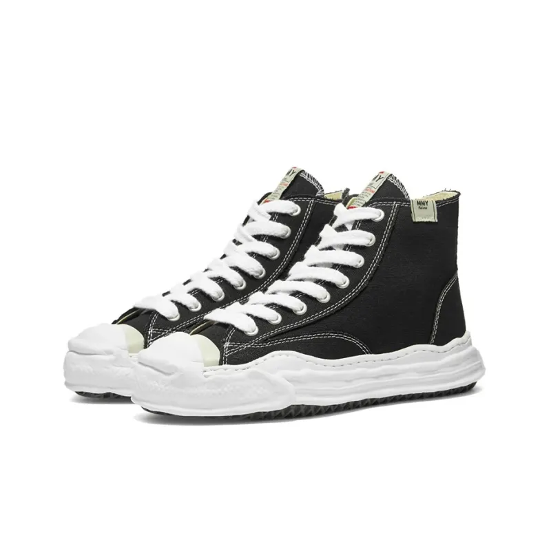 MIHARA YASUHIRO Hank High Top Stylish Skateboarding Shoes Unisex Black-1