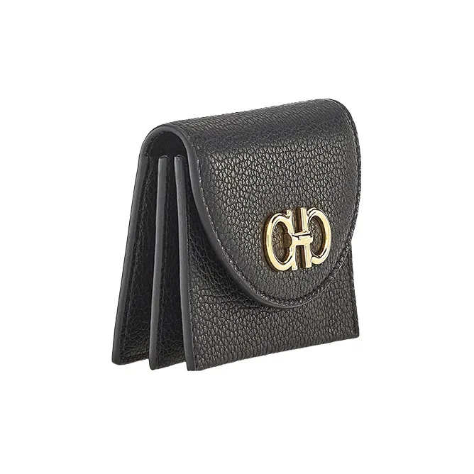 Ferragamo Gancini Card Holder Black-1