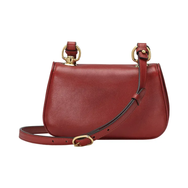 GUCCI Blondie Leather Handbag Shoulder Bag Crossbody Bag Mini Women's Deep Red-2