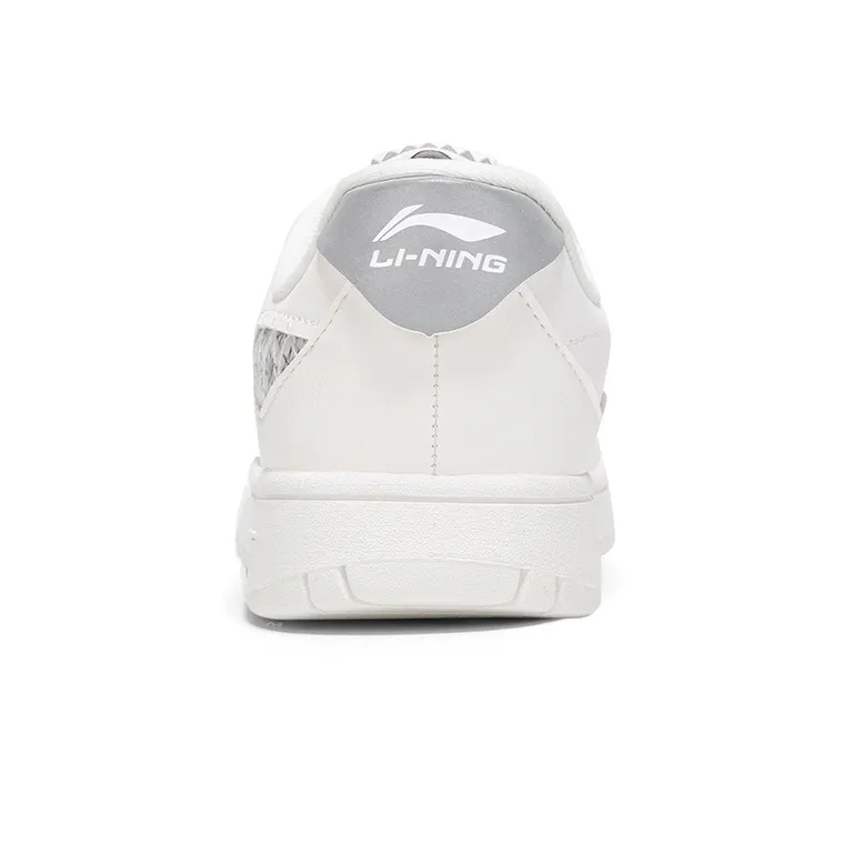 LiNing Sports Fashion Collection Non slip Lightweight Low Top Skateboard Shoes Women's Mist White-2