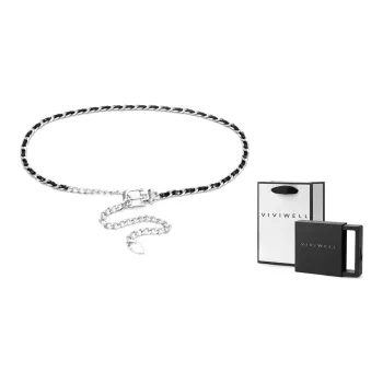 VIVIWELL Leather Belts Unisex Black Chanel Inspired