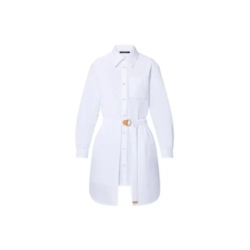 LOUIS VUITTON New Quarterly Products Of LV Long-Sleeved Dresses Women's White