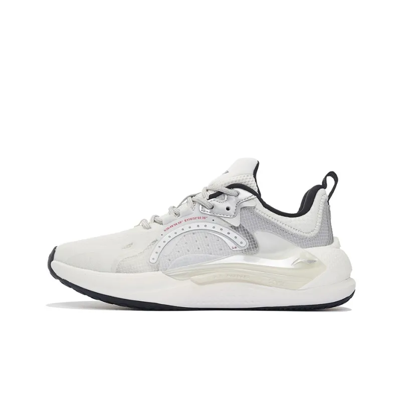 LiNing Spark Rebound Low Top Sports Casual Shoes Men's White Silver-0