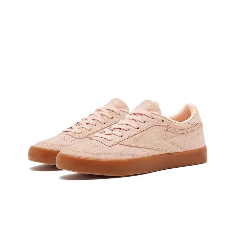 Reebok Club C 85 Fvs Anti-Slip Wear-Resistant Low-Top Skateboard Shoes Women's Dusty Pink-2