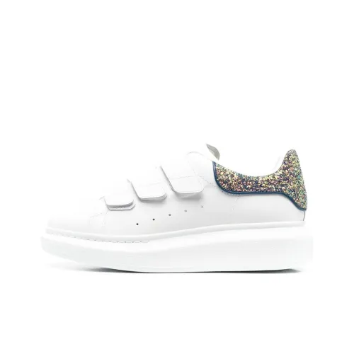 Alexander McQueen Oversized Triple Strap Sneaker 'White Glittered' Women's