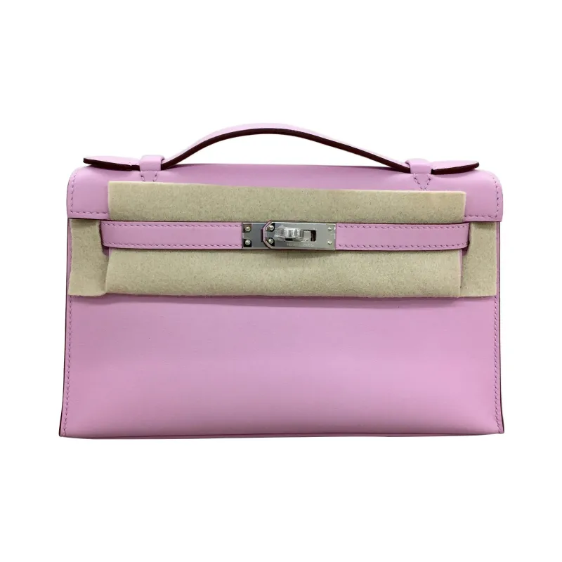 HERMES Mini Kelly Generation 1 Swift Leather Kelly Bag Handbag Women's X9 Mauve Sylvestre Mallow Purple-0