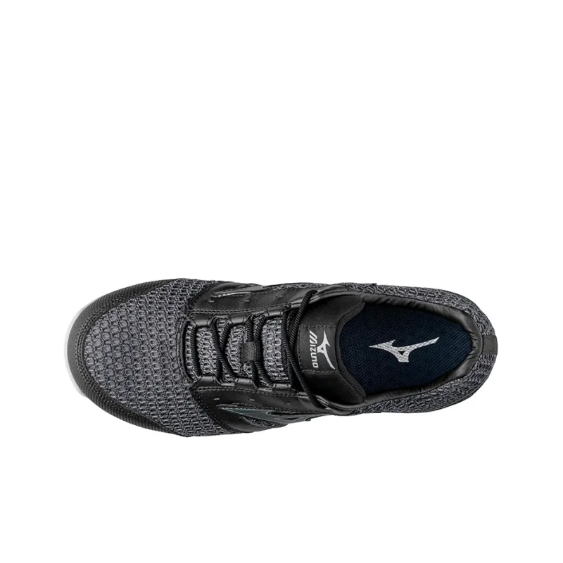 Mizuno VH11L Anti Slip Wear Resistant Low Top Sports Casual Shoes Black Silver-3