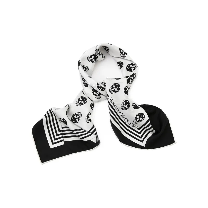 Alexander McQueen Biker Skull Crashed Scarf-2