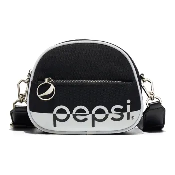 Pepsi Fabric Round Bag Crossbody Bag Shoulder Bag Unisex Black