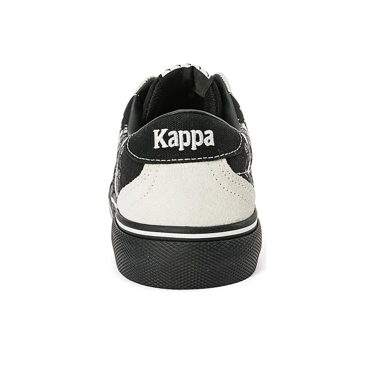 Kappa Abrasion Resistant Low Top Skateboard Shoes Unisex White Black-6