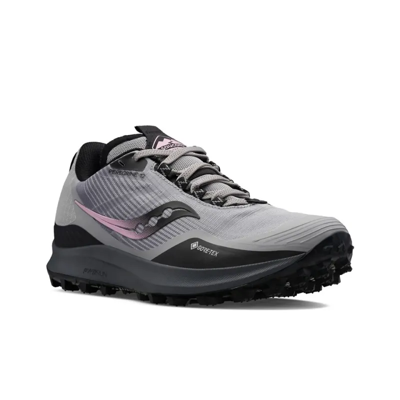 Saucony Peregrine 12 Running Shoes Women's Low-Top Gray/Black-2