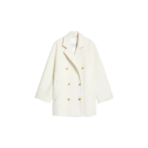 MaxMara 101801 Series Cropped Coats Women's White