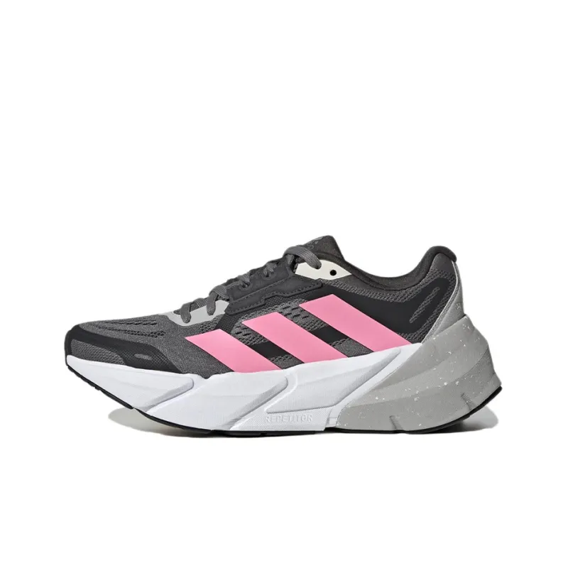 Adidas Adistar Wear-Resistant Low-Top Running Shoes Women's Gray Pink-0