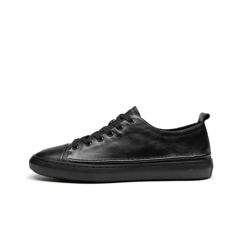 LEAVELAND Stylish Skateboarding Shoes Men's Black-0