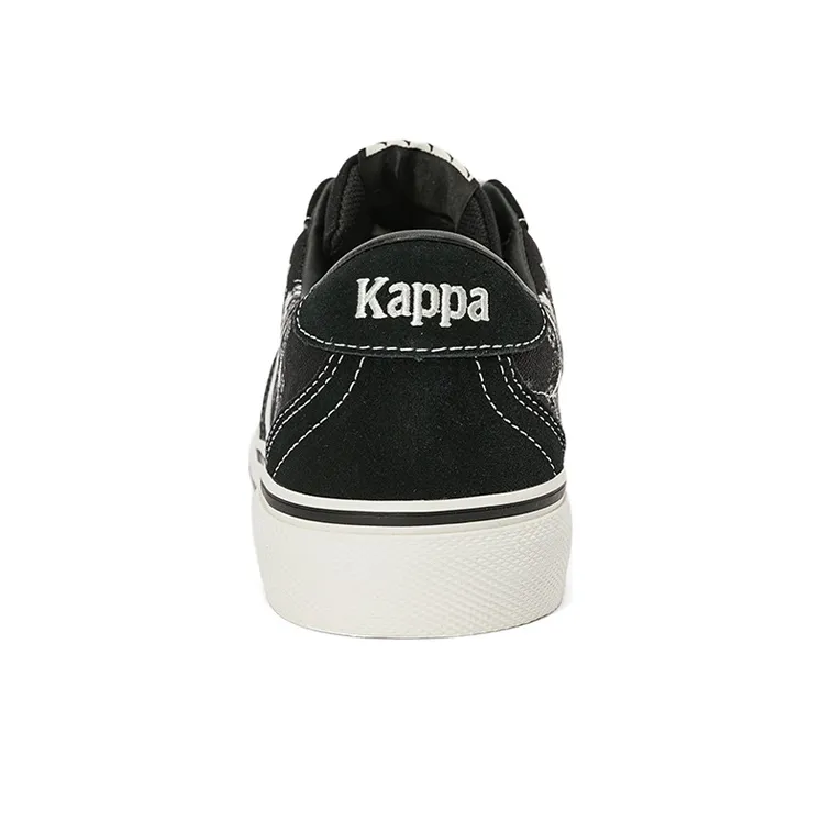 Kappa Abrasion Resistant Low Top Skateboard Shoes Unisex Black White-5