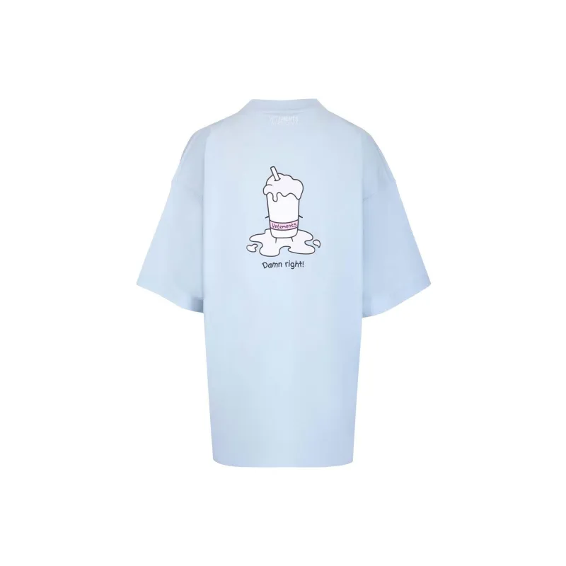 Vetements T-Shirts Women's Blue-1