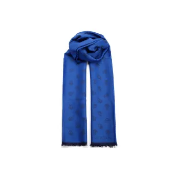 Alexander McQueen Knit Scarves Unisex Blue