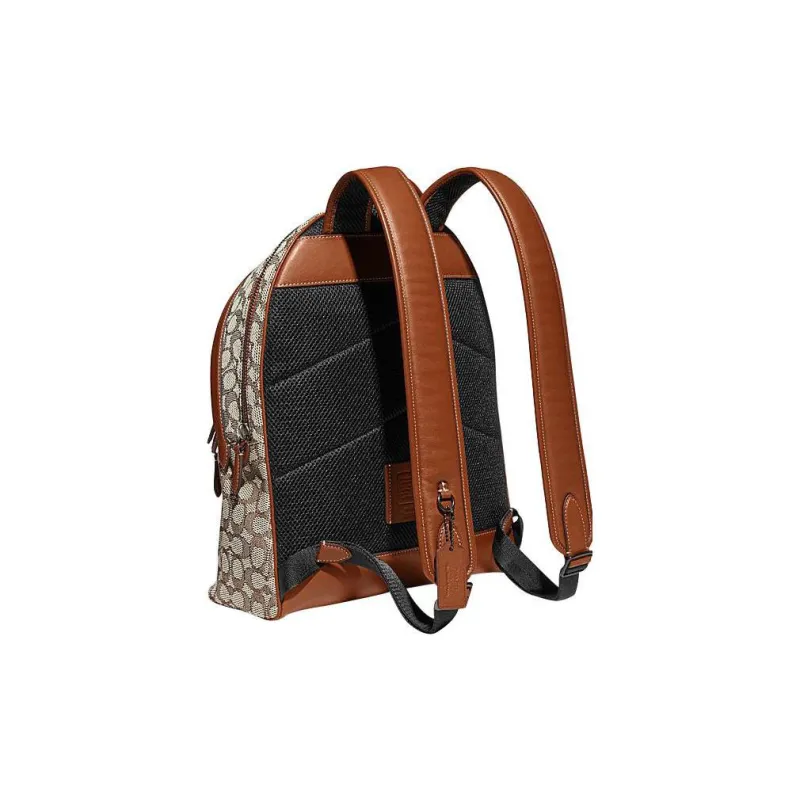 COACH X Tom Wesselmann Charter Jacquard Fabric Backpack Large Size Men's Brown Monogram-1