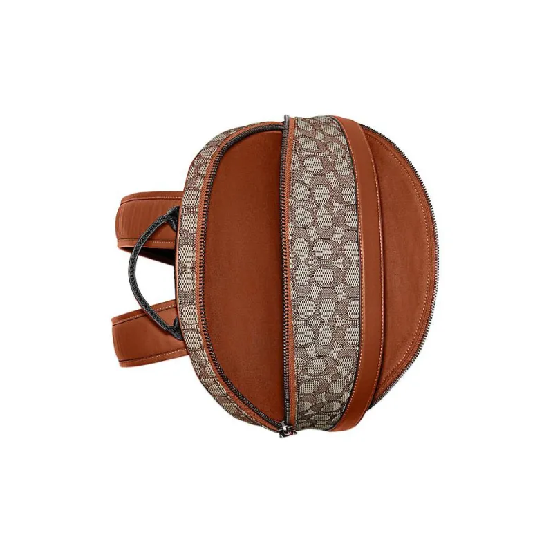 COACH X Tom Wesselmann Charter Jacquard Fabric Backpack Large Size Men's Brown Monogram-2
