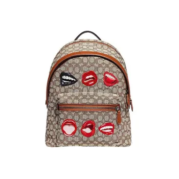 COACH X Tom Wesselmann Charter Jacquard Fabric Backpack Large Size Men's Brown Monogram