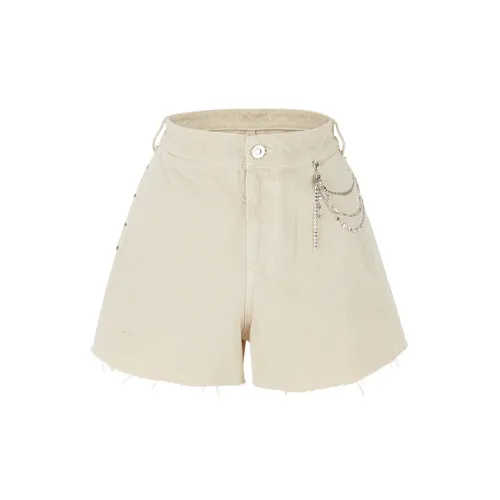 STEVE&VIVIAN Denim Shorts Women's Off White