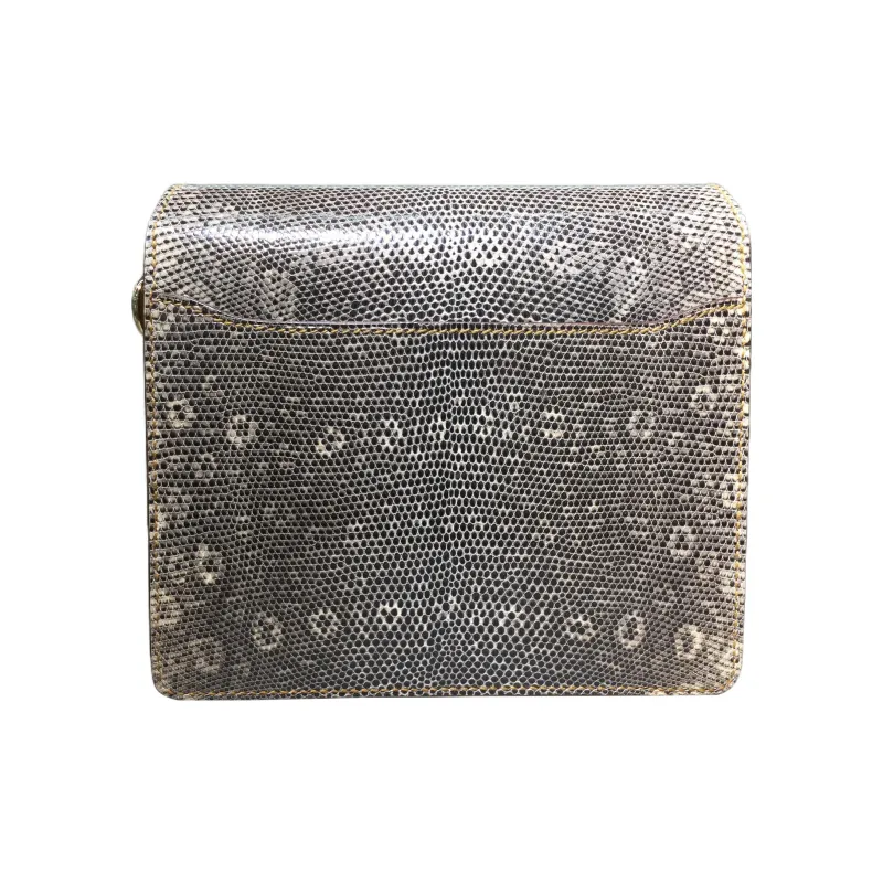 HERMES Roulis Lizard Skin Wallets Handheld Shoulder Bag Crossbody Bag Women's Sesame-Colored-1