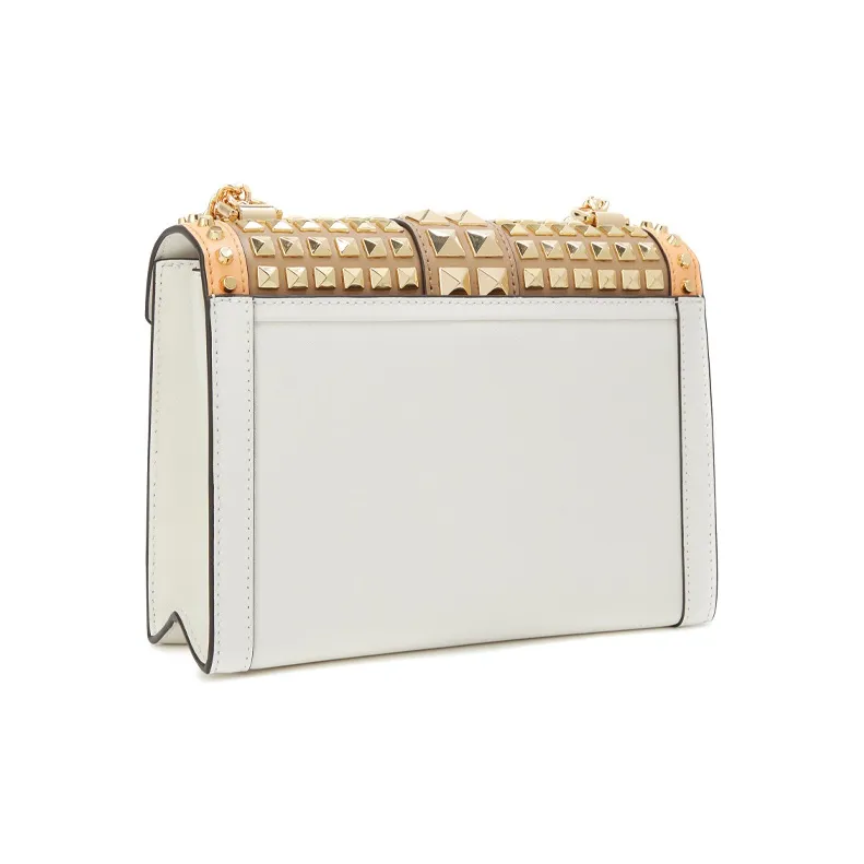 MICHAEL KORS Whitney Leather Commute Envelope Bag, Crossbody Bag Tubas Women's Cantaloupe/White/Camel/Multicolor-3