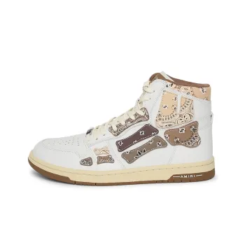 AMIRI Skel Top Hi Bandana Brown White