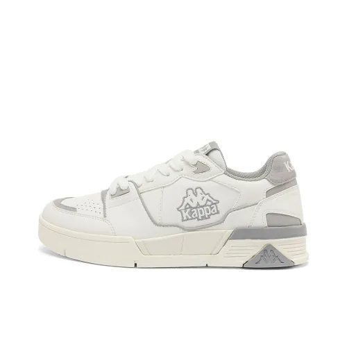 Kappa Skateboard Shoes Unisex Low-Top Korean White/Tranquil Gray