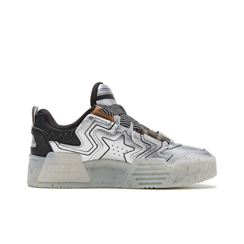 The Mandalorian x STARTER VOL Sound Wave Height Increasing Low Top Skateboard Shoes Men's Silver-1