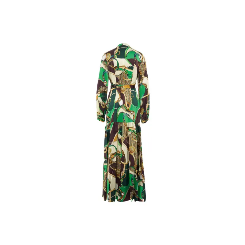 GUESS Long-Sleeved Dresses Women's Green-1