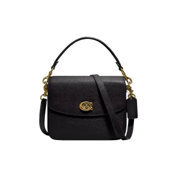 COACH Cassie Leather Portable Crossbody Bag, Shoulder Bag Trumpets Women's Black