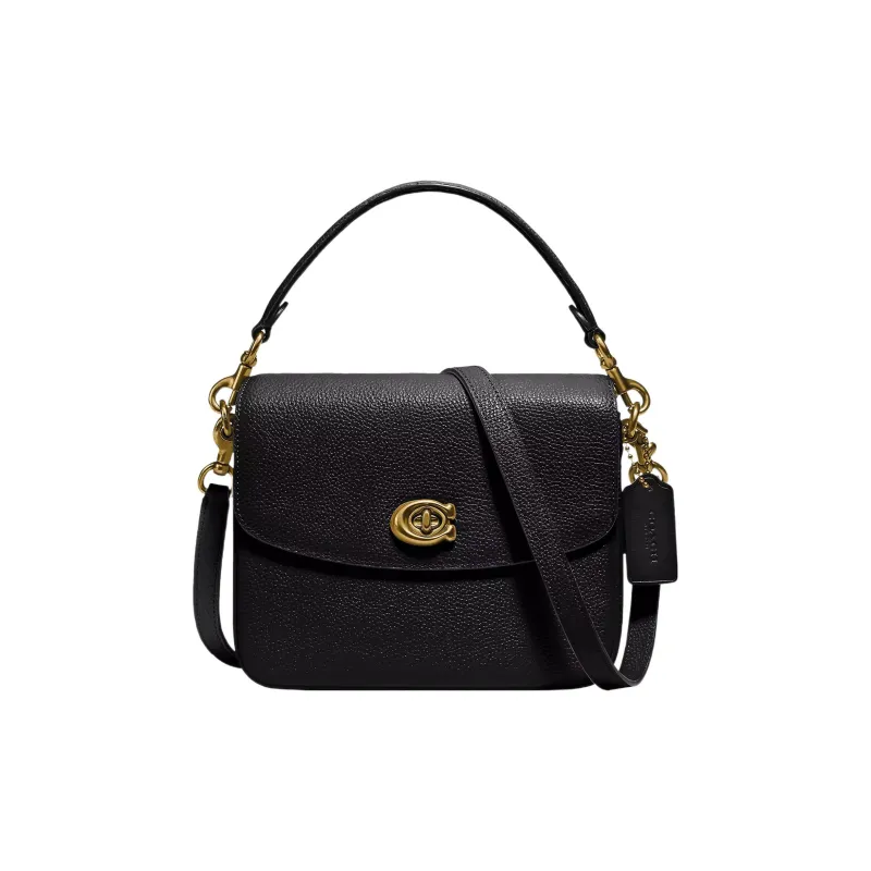 COACH Cassie Leather Portable Crossbody Bag, Shoulder Bag Trumpets Women's Black-0