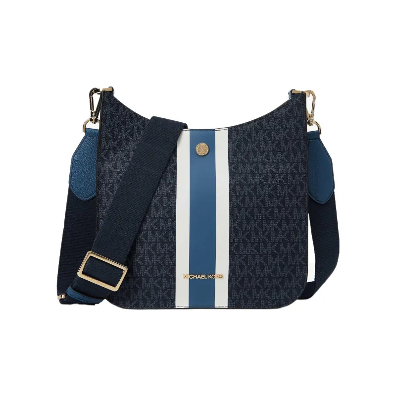 MICHAEL KORS Artificial Leather Envelope Bag Crossbody Bags Medium Size Men's Dark Brown Blue Multicolor-0