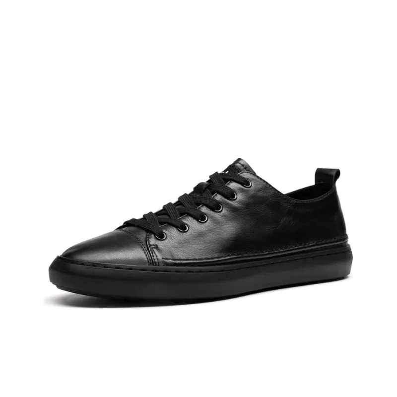 LEAVELAND Stylish Skateboarding Shoes Men's Black-1