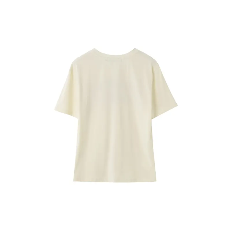 SOON FLOWER T Shirt Women's Beige-1