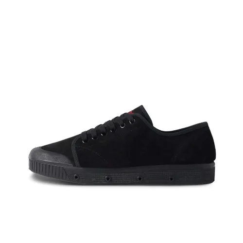 Spring Court Canvas Shoes Unisex Low-Top Black