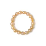 Yellow Crystal Beaded Bracelet, Men's 12mm