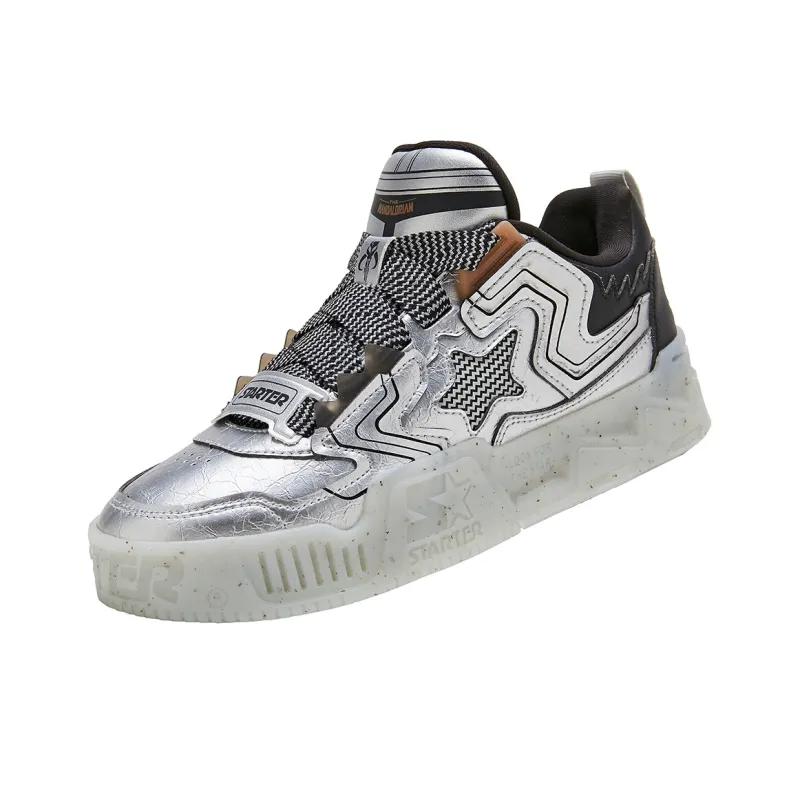 The Mandalorian x STARTER VOL Sound Wave Height Increasing Low Top Skateboard Shoes Men's Silver-2