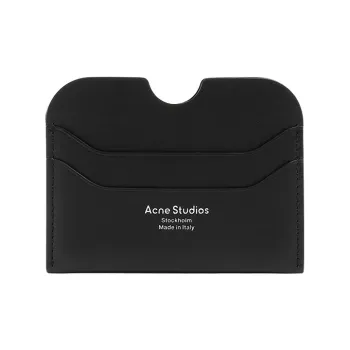 Acne Studios Leather Card Holder Large Size Women's Black