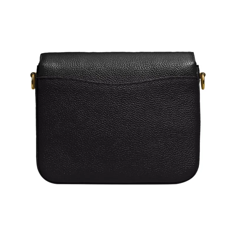 COACH Cassie Leather Portable Crossbody Bag, Shoulder Bag Trumpets Women's Black-3