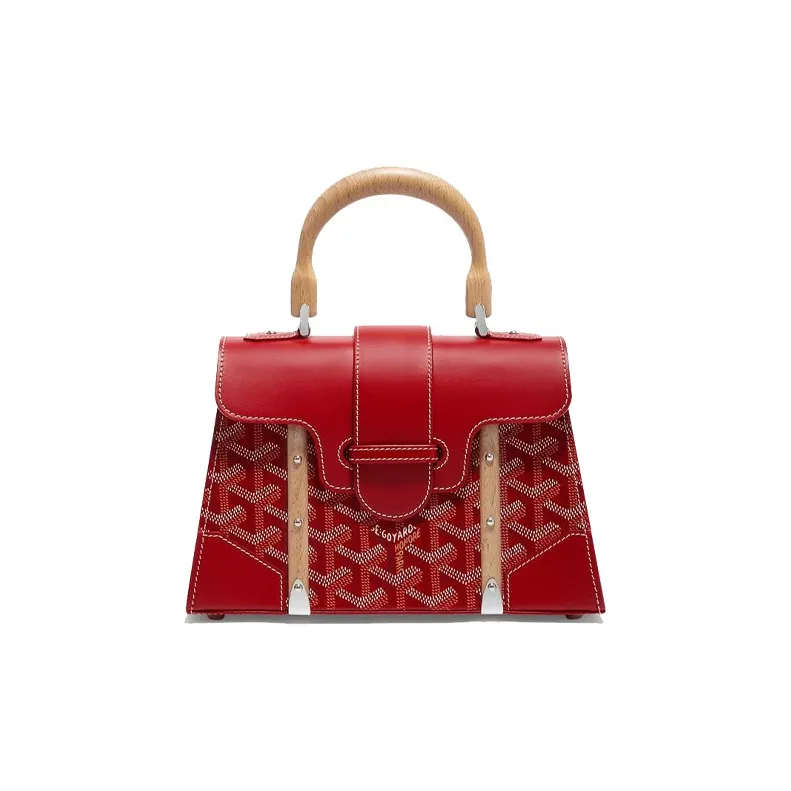 GOYARD Saigon Cow Leather Handbag Mini Women's Red-1
