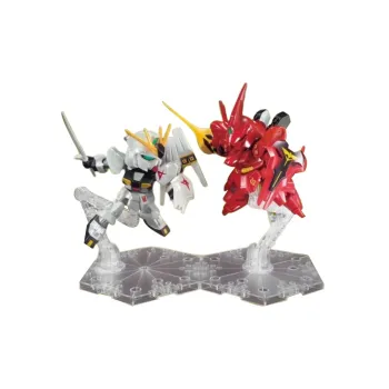 BANDAI Gundam Dynamic Guangzhou Limited SDEX Mobile Suit Gundam Ν Gundam Vs Sazabi Set Model Kits 8cm