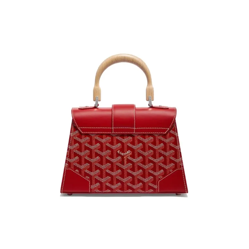 GOYARD Saigon Cow Leather Handbag Mini Women's Red-2