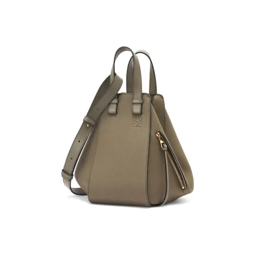 LOEWE Soft Grain Calfskin Hammock Bag, Shoulder Bag Small Size Women's Laurel Green