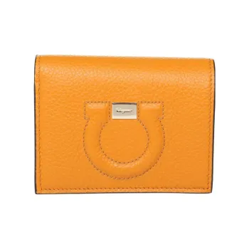 FERRAGAMO Calfskin Wallet Women's Orange