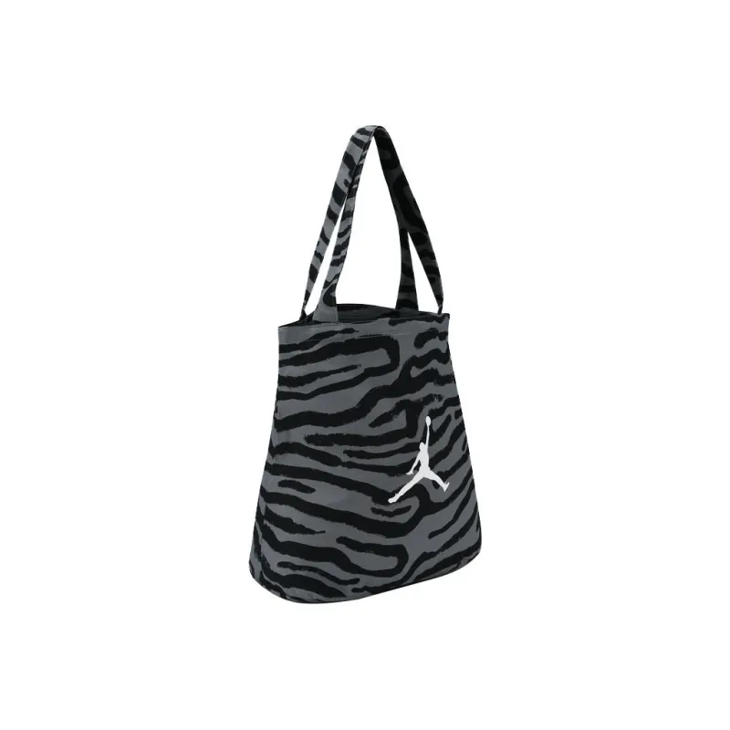 Jordan Cotton Tote Bag, Shopping Bag, Shoulder Bag, Handbag Regular Unisex Black-2