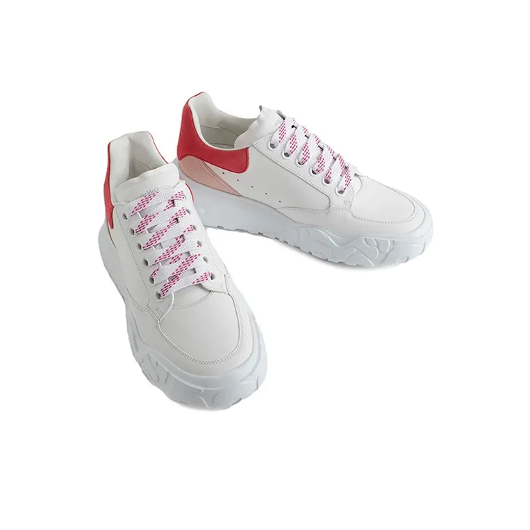 Alexander McQueen Court Trainer Low Top Sports Casual Shoes Women's White Pink-3