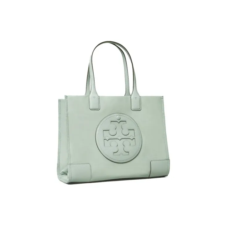 TORY BURCH Ella Artificial Leather Tote Bag, Shopping Bag, Handbag, Shoulder Bag Small Size Women's Mist Pine Green-1